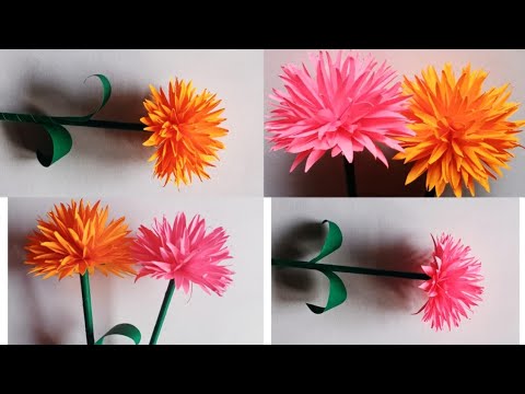 Beautiful and Easy Paper Flowers|Paper Flowers Making Ideas|DIY Decorations Ideas|