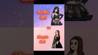 Stylish girl 💃 🆚 Simple girl 💫 || Gawn 👗 || Makeup 💄 || Lips 👄.. etc. # YouTube short video