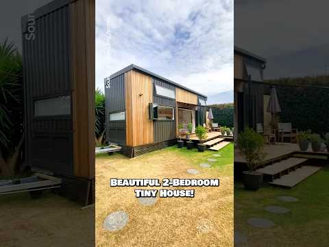 Would you live in this 2-bedroom #tinyhouse ? 🏡 #housetour #tinyhome #hometour #cottagecore