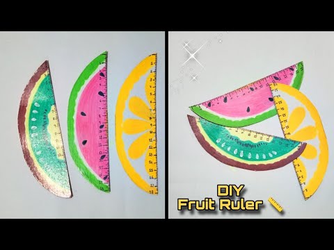 DIY Fruit ruler 📏 /DIY ruler / DIY Craft / How to make a ruler at home/ School supplies