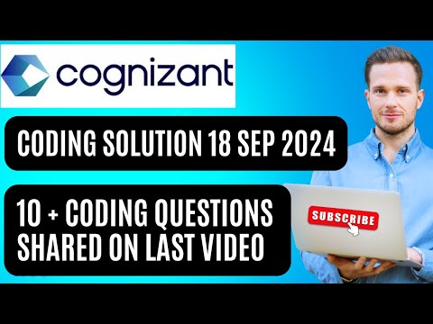 Cognizant Latest Coding Solution 18 Sep 2024 | Online Assessment | Lets Code