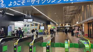 常磐線土浦駅改札口の風景