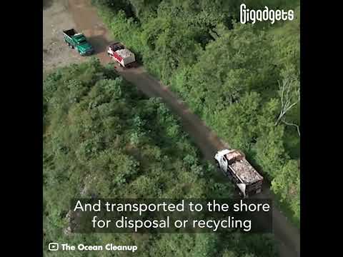 Interceptor 006 by The Ocean Cleanup② #gigadgets #plasticpollution #cleanup #plasticwaste #flooding