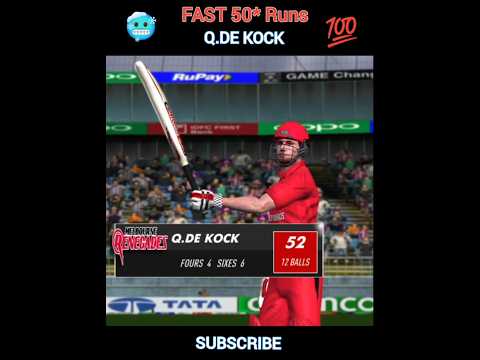 Fast 50* Runs Q. DE KOCK 6.6.6 #shorts #viralvideo #games