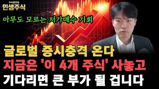 전세계 증시충격 온다, 지금은 아무도 모르는 '이 4개 주식' 저가에 사놓고 기다리면 큰 부가 될 겁니다 [인생주식]