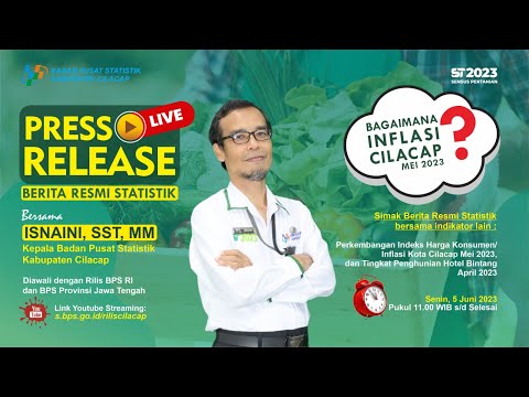 [RILIS CILACAP] BERITA RESMI STATISTIK 6 JUNI 2023 #inflasi #inflasicilacap #sensuspertanian #st2023