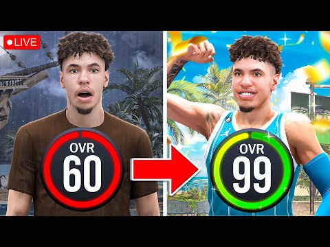 LaMelo Ball 60 - 99 OVERALL NO MONEY SPENT (60-66 OVERALL) EP.1