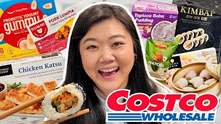 Trying NEW ASIAN FOOD at COSTCO 2024 Part 2! (kimbap, sago, chicken katsu, viet coffee, lumpia)