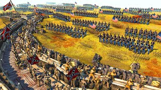 Largest Confederate Army TRENCH FORTRESS Defense EVER... - Men of War: Civil War Mod