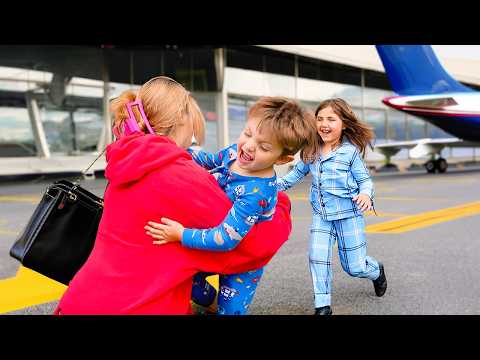 Kids' Reaction to Mom Coming Home FINALLY! ✈️💔