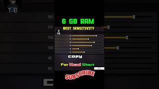 6gb Ram Best Sensitivity Settings in free fire 🍷🗿| 6gb Ram sensitivity #freefire #shorts