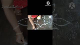 Lotus rangoli//Thamarai kolam//Latha kolam shorts