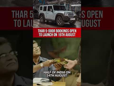 THAR DOOR BOOKINGS OPEN TO LAUNCH ON 15TH AUGUST #bestcars #thar #tata