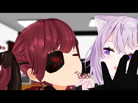 振り返ってみればつよ杯の時にマリン船長に求愛されていた猫又おかゆが可愛い【MMDホロライブ】