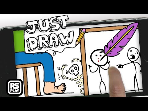 Solves Puzzles with Doodle Drawings in JUST DRAW!