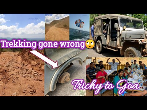 Trichy to Goa🤩Mandalpatti trekking Jeep ride gone wrong😂Goa vlog