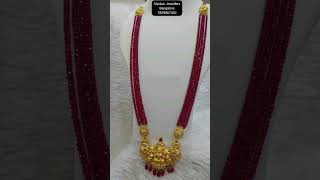 👌ಬರಿ 25 ಗ್ರಾಮ್ ಅಲ್ಲಿ ಚಿನ್ನದ Crystal beads long hara/🥰 Anitga Shamanth