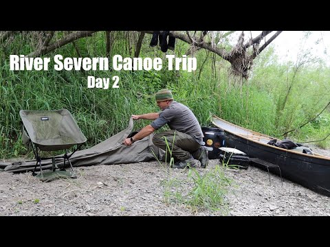 Canoe Trip on the River Severn - Day 2. Island Beach Wild Camp. WW2 Aircraft Wreckage.