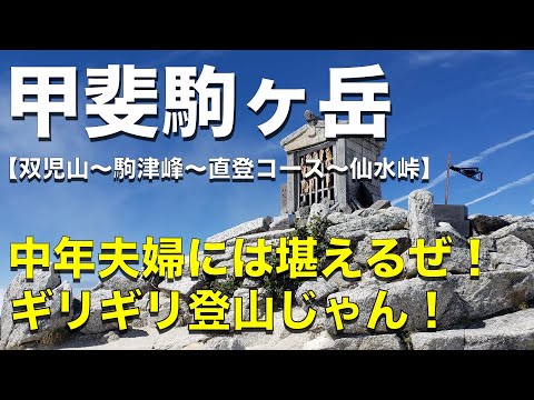 【甲斐駒ヶ岳/直登コース】美しく楽しくも辛い山行だった...（日本百名山）