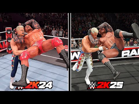 WWE 2K25 Vs. WWE 2K24 - Finishers Comparison! (Which is Better?)