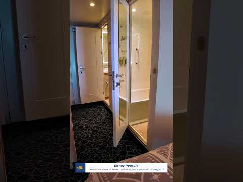 Shorts: Disney Treasure - Deluxe Oceanview Stateroom with Navigator's Verandah | Disney Cruise Line