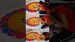 BTS of our divine Rangoli creation | Vanshika Kothari