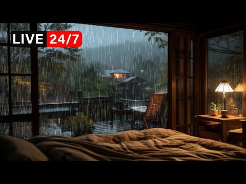 🔴BEST RAIN SOUND for Sleeping & Relaxing & Studying | Non-stop rain sounds 24/7