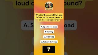 What is the animal that can inflate its throat to make a loud croaking sound? #trivia #animals