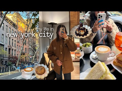 nyc vlog | trying new restaurants, cafe-hopping, popular nyc bars, shopping, spending time with fam