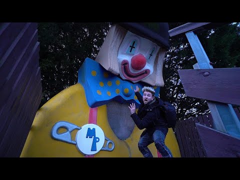 Exploring an Abandoned Amusement Park - Spotted a Clown in the Trees!