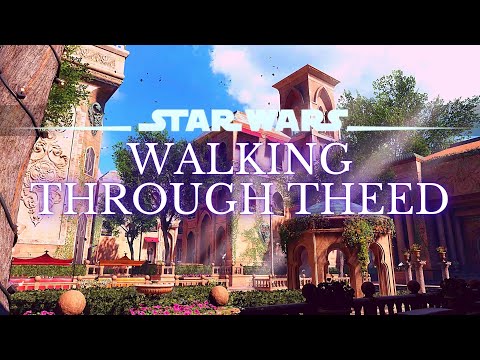 Star Wars 4K Ambience | Walking Tour of Theed, Naboo | Ambient Music