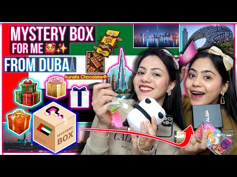 My Sister Brought a Mystery Box 📦 for me from DUBAI 🛩️💖| Viral Kunafa Chocolate 🍫😍