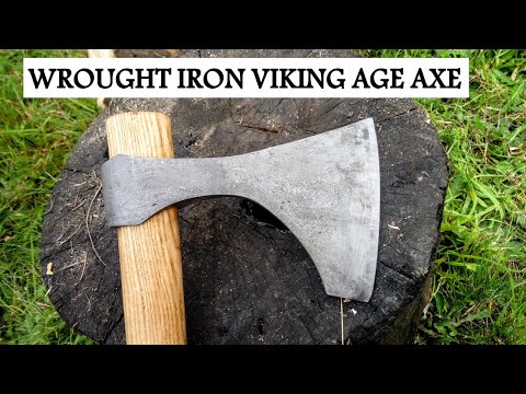 BLACKSMITHING. Wrought iron Viking age axe.