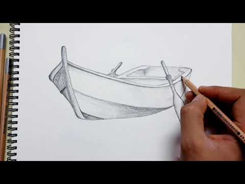 Boat Pencil Drawing || Pencil Sketch || How to draw a Boat with Shading