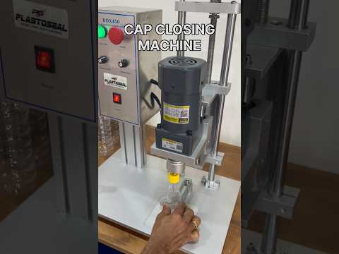 Semiautomatic cap closing machine #capclosingmachine