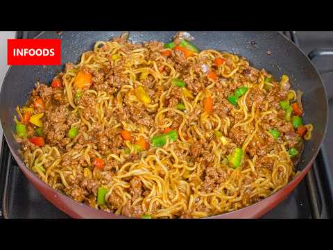 Noodles Recipe | How to Cook Noodles with Minced Meat | Infoods