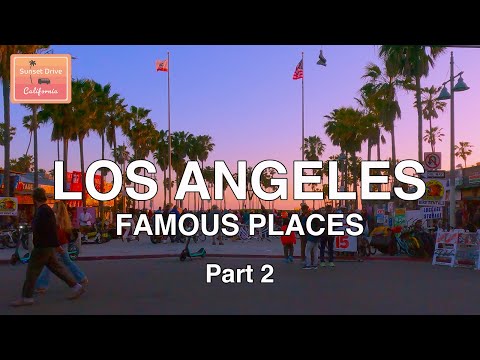 Driving Famous Places in Los Angeles | Sunset Part 2 | Downtown LA - Rodeo Dr - UCLA - Venice Beach