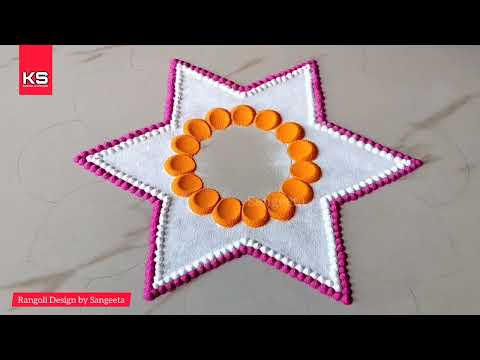 Best Rangoli Tricks by Sangeeta| Deepavali, Sankranti, Dhanteras and Diwali Simple Rangoli