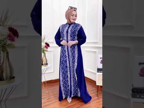 BISA COD Gamis Navy Cantik Twill Ori Order WA 089665538102 #dress #gamistwill #tkw #shorts #short