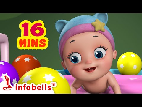 Ten in the Bed - Baby Playing with Colourful Ball | Bengali Rhymes for Children | Infobells