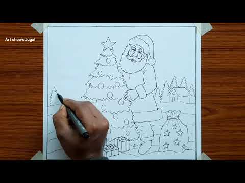 Santa claus drawing for beginners | Santa Claus easy drawing