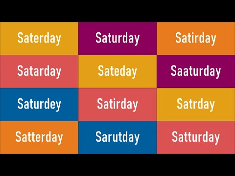 Days of the Week Spelling Test | Learn English