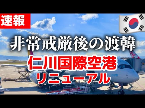 【韓国非常戒厳令後の渡韓】12月現在の韓国旅行🚨韓国ソウル旅行について✈️仁川国際空港リニューアルおすすめポイント⭐️韓国旅行