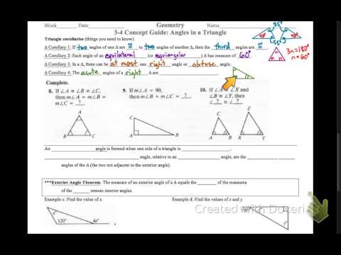 geometry 3-4 concept guide: angles in triangles