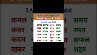 Hindi Reading practice। हिंदी पढ़ना सीखें । Recognize The Words in Hindi। तीन अक्षर वाले शब्द