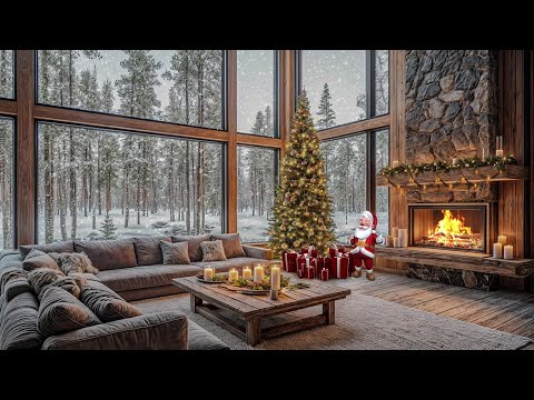 Snowy White Noise & Fireplace Ambience | Nature's Therapy for Focus and Peaceful Sleep