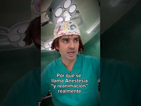 explicación de por qué se llama anestesia "y reanimación" #anestesia #humor #sanidad