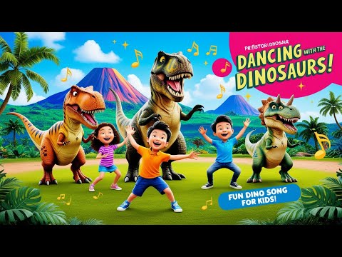 Dancing With the Dinosaurs 🦕🎶 | Fun Dino Song for Kids | Learn & Sing Along!