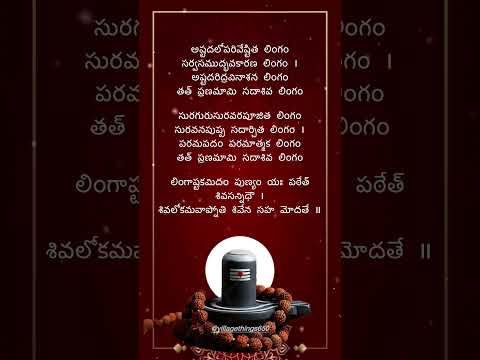 Lingashtakam Lyrics in Telugu – లింగాష్టకం -4 #lingashtakam #telugudevotionalsongs