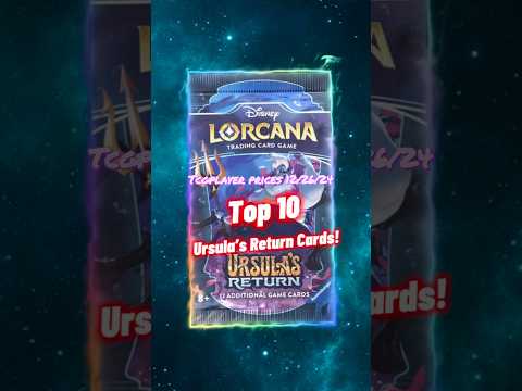 Top 10 EXPENSIVE Ursula’s Return Lorcana Cards 🐙 #shorts #top10 #disneylorcana